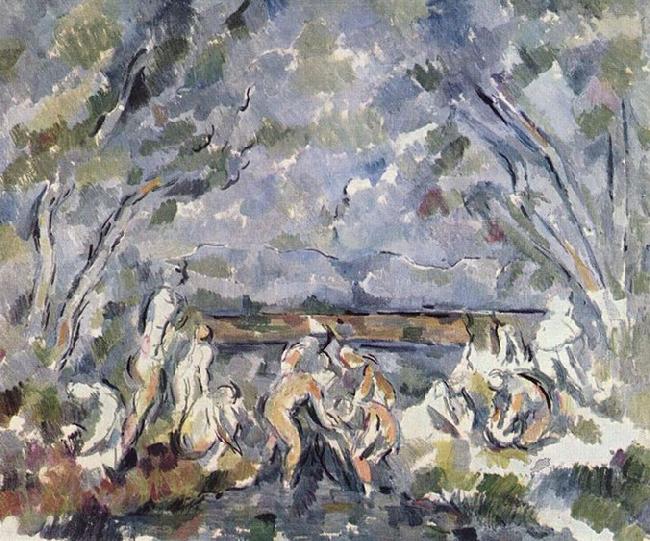 Paul Cezanne Badende Norge oil painting art